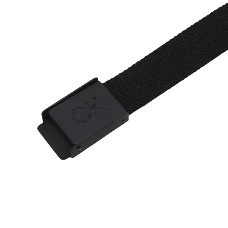 CALVIN KLEIN Monogram Men's Buckle Belt (Black) - Image 3