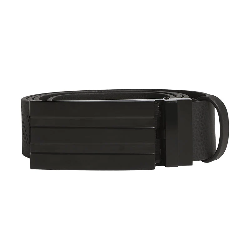 ADIDAS 3-Stripes Buckle PU Leather No Hole Men's Belt (Black)