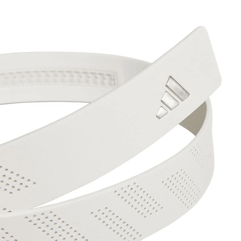 ADIDAS 3-Stripes Buckle PU Leather No Hole Men's Belt (White) - Image 2