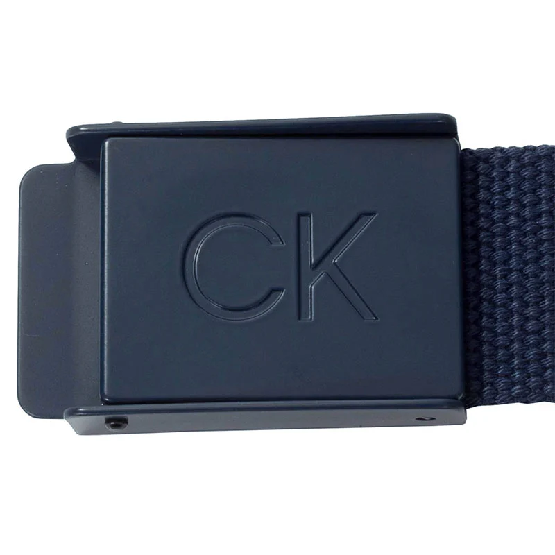 CALVIN KLEIN Monogram Men's Buckle Belt (Navy) - Image 2