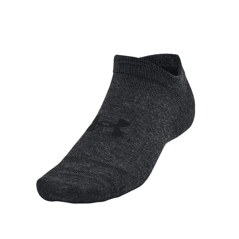 UNDER ARMOUR Performance 3-Pack Unisex No Show Socks (Black) - Image 2