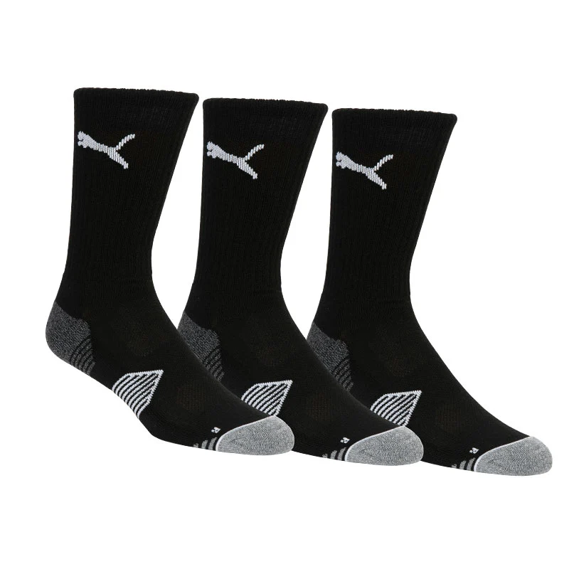 PUMA Essential Crew Cut 3-Pair Pack Socks (Black) - Image 2