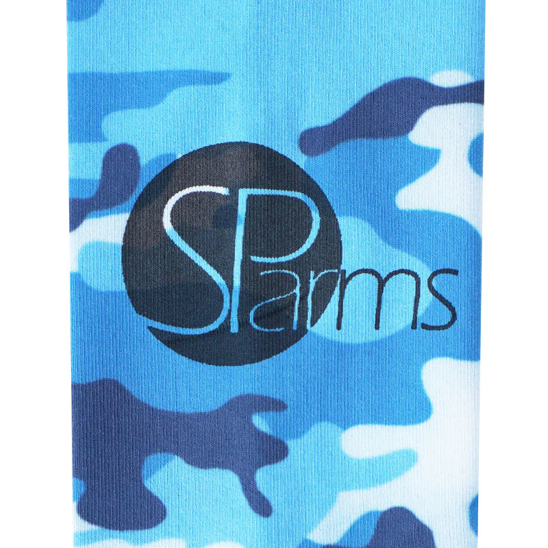 SPARMS Camo Junior Arm Sleeves (Blue) - Image 4