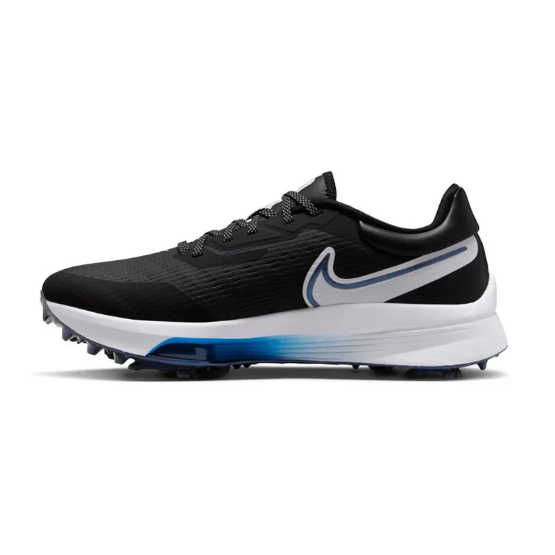NIKE Air Zoom Infinity Tour Men's Spiked Shoes (Black/White/Blue) - Image 2