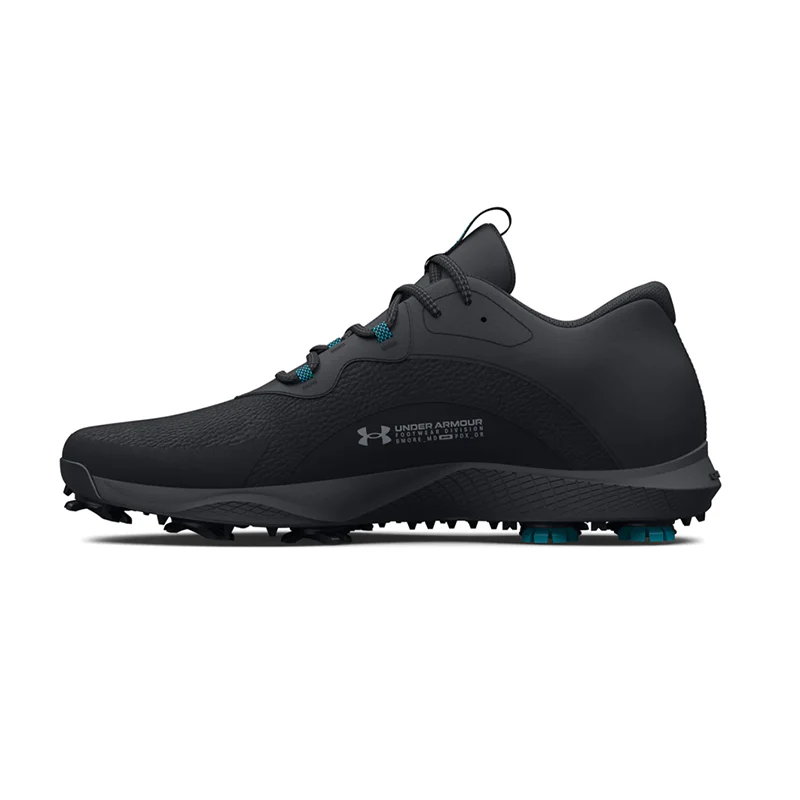 UNDER ARMOUR Charged Draw Men's Spiked Shoes (Black/Black/Grey) - Image 2