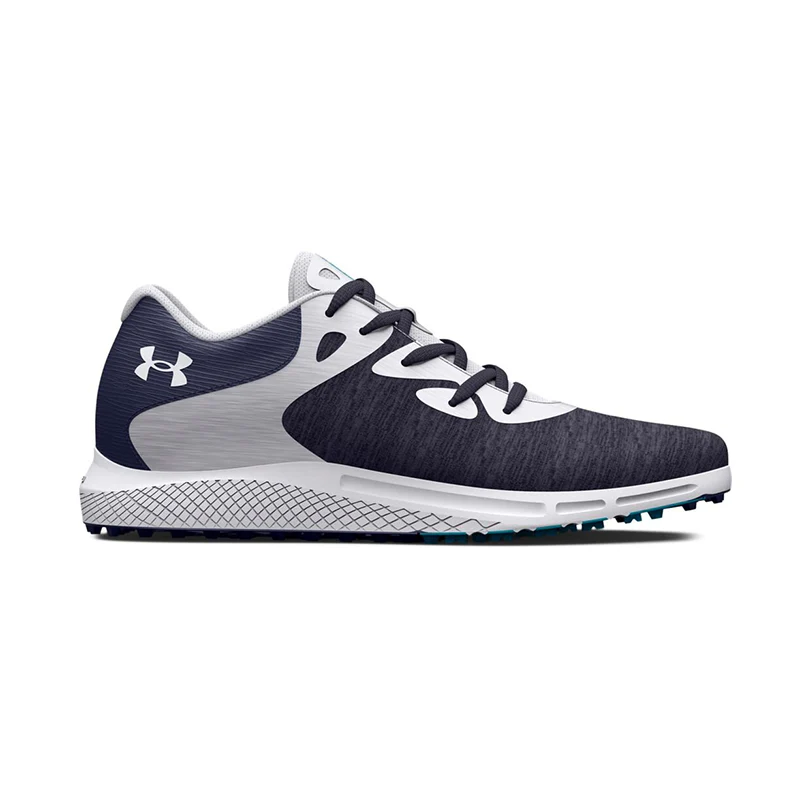 UNDER ARMOUR Charged Breathe 2 Knit Women's Spikeless Shoes (Navy/Navy/White)