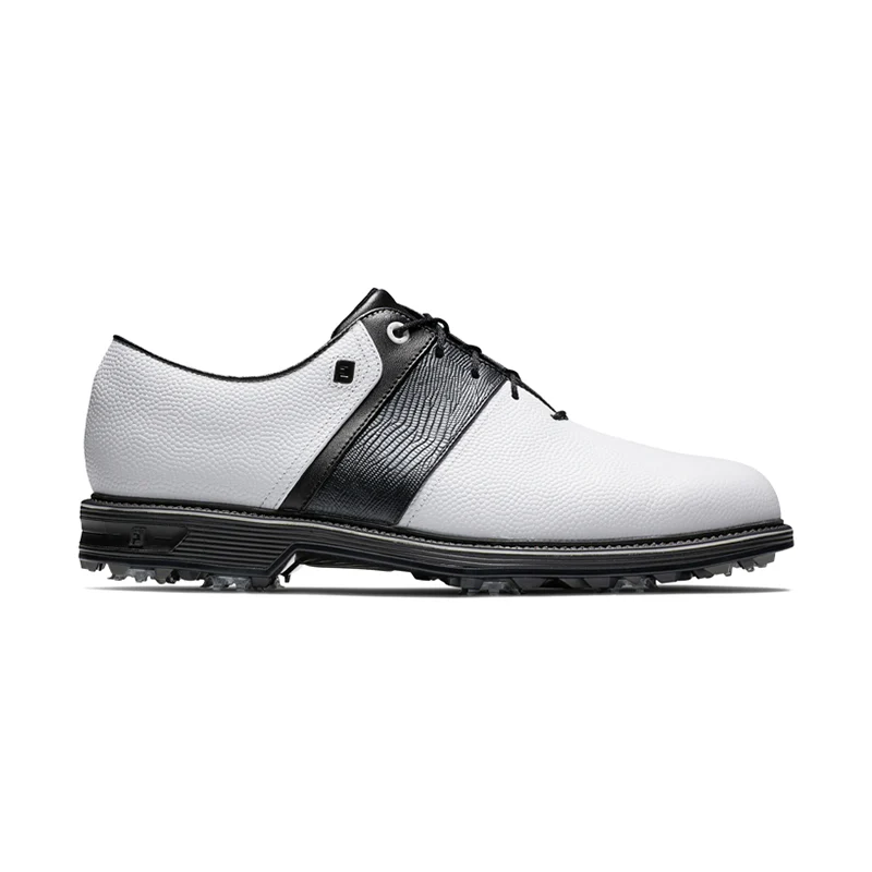 FOOTJOY Premiere Packard Lace Men's Spiked Shoes (White/Black)