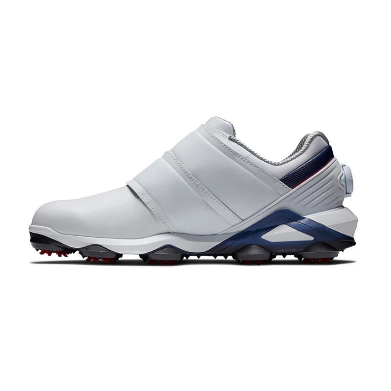 FOOTJOY Tour Alpha BOA Men's Spiked Shoes (White/Red/Navy) - Image 2