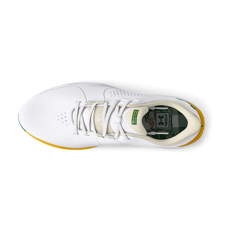 UNDER ARMOUR Drive Pro Men's Spiked Shoes (White/Green) - Image 3