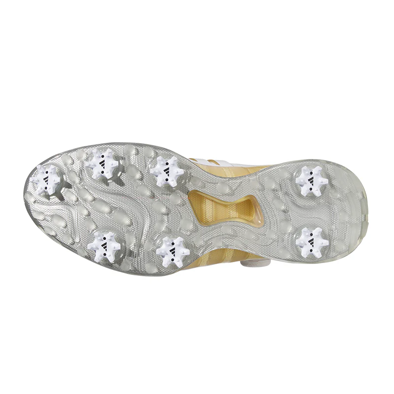 ADIDAS Tour360 BOA Men's Spiked Shoes (White/Gold) - Image 4