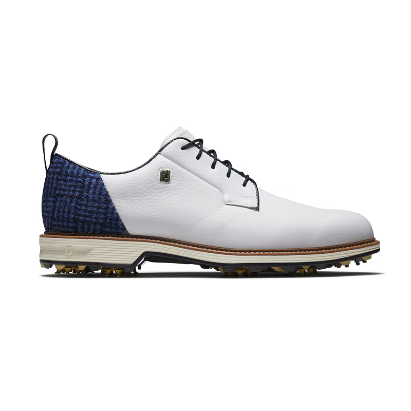 FOOTJOY Haris Tweed Field The Open Men's Spiked Shoes (White/Blue) - Image 2