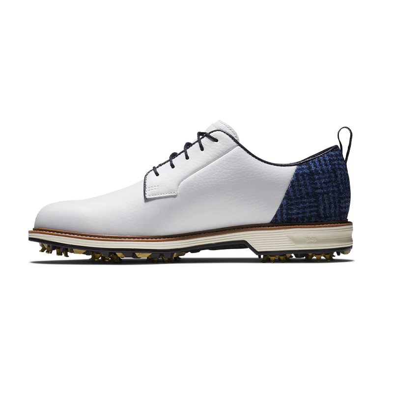 FOOTJOY Haris Tweed Field The Open Men's Spiked Shoes (White/Blue) - Image 3