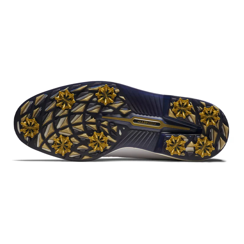 FOOTJOY Haris Tweed Field The Open Men's Spiked Shoes (White/Blue) - Image 7