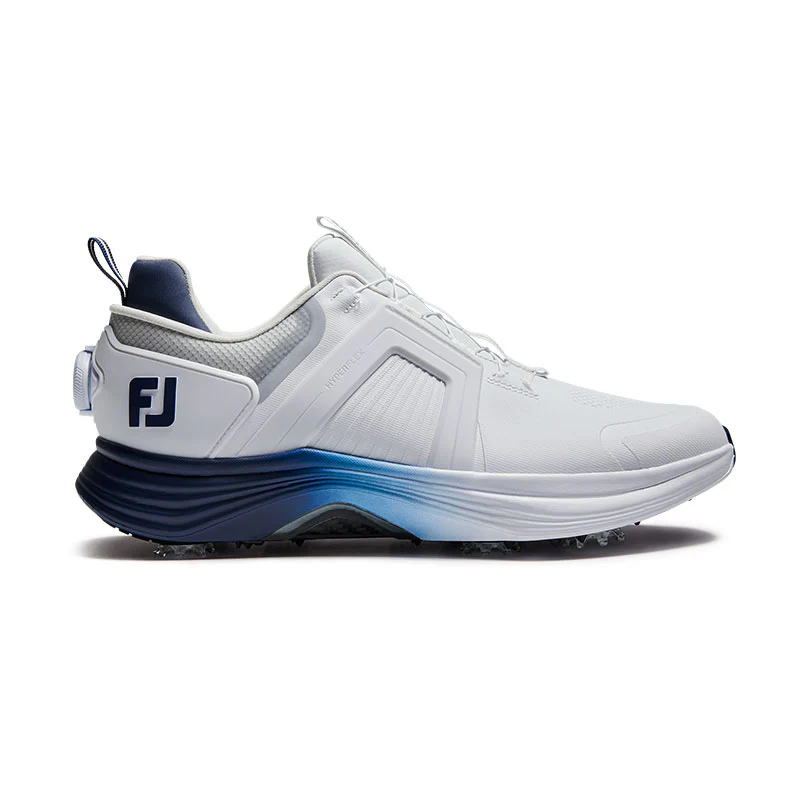 FOOTJOY Hyperflex Carbon BOA Men's Spiked Shoes (White/Navy)