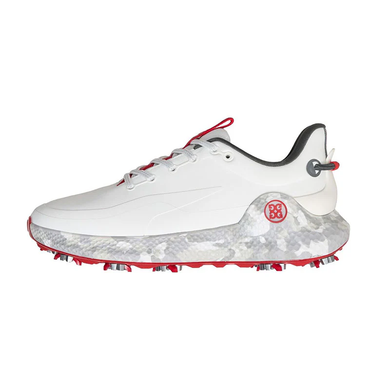 GFORE MG4+ O2 G/LOCK Men's Spiked Shoes (Snow/Charcoal) - Image 2