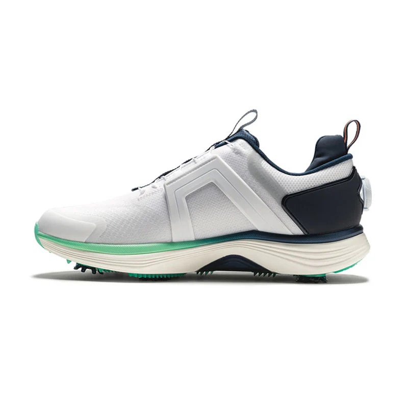 FOOTJOY Hyperflex BOA Men's Spiked Shoes (White/Navy/Green) - Image 2