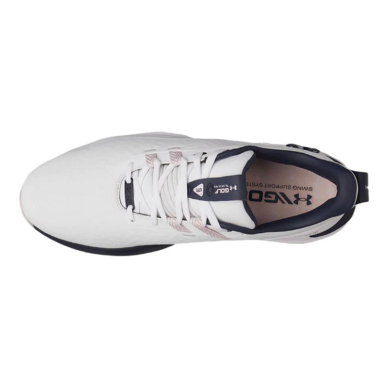 UNDER ARMOUR Drive Pro Clone LE Men's Spiked Shoes (White/Navy) - Image 3