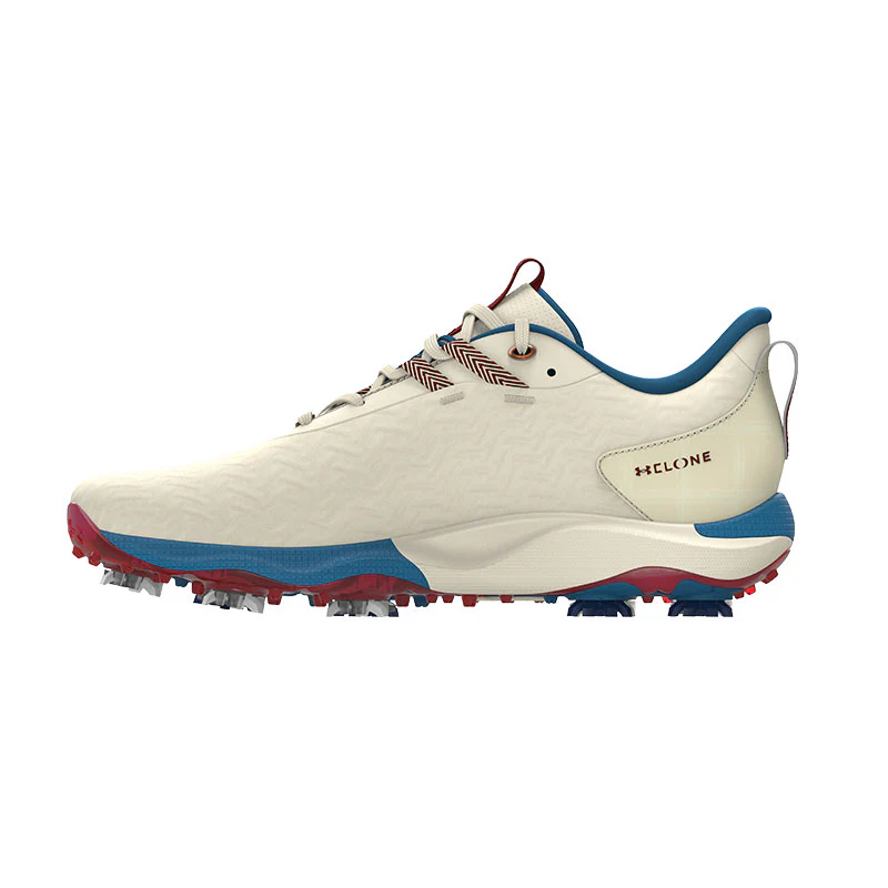 UNDER ARMOUR Drive Pro Clone LE Men's Spiked Shoes (White/Ivy/Copper) - Image 2