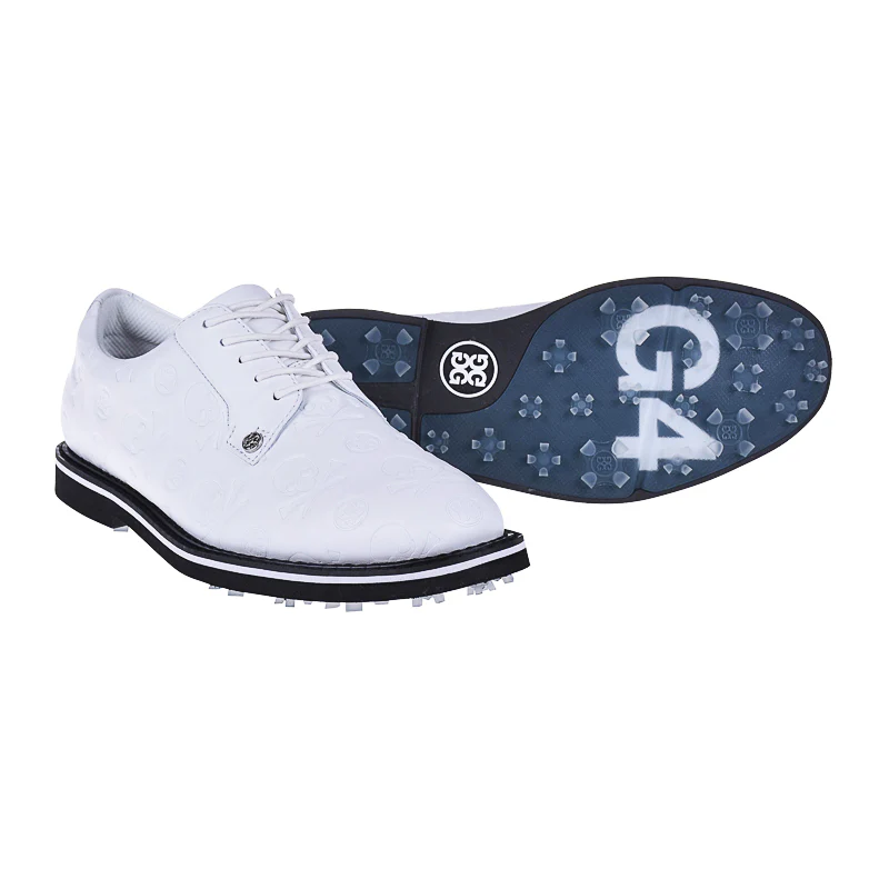 GFORE Embossed Gallivanter Men's Spikeless Shoes (Snow/Onyx) - Image 5