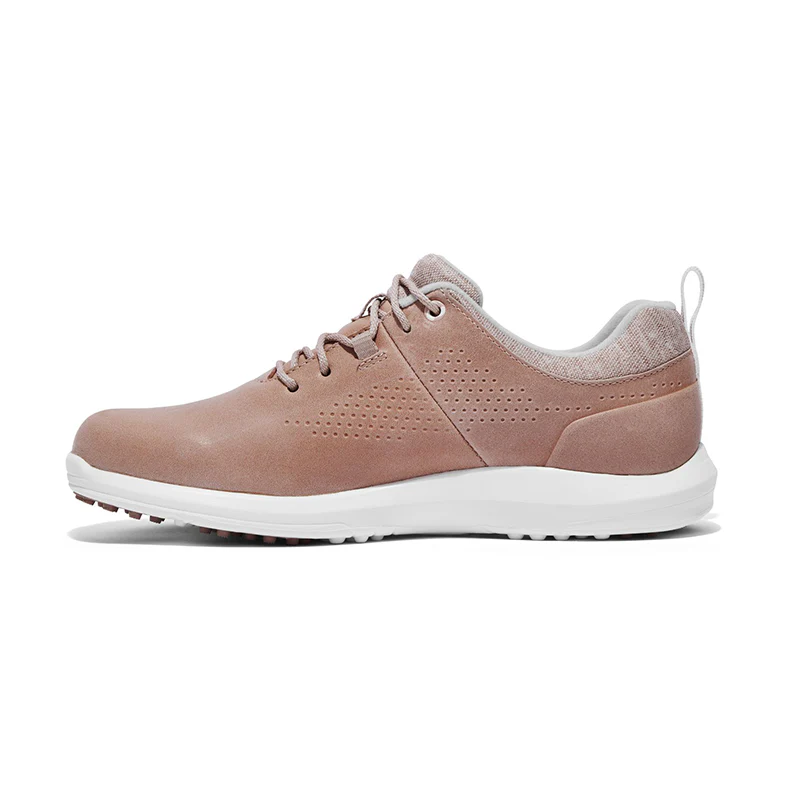 FOOTJOY Leisure LX Women's Spikeless Shoes (Rose/Light Grey) - Image 2