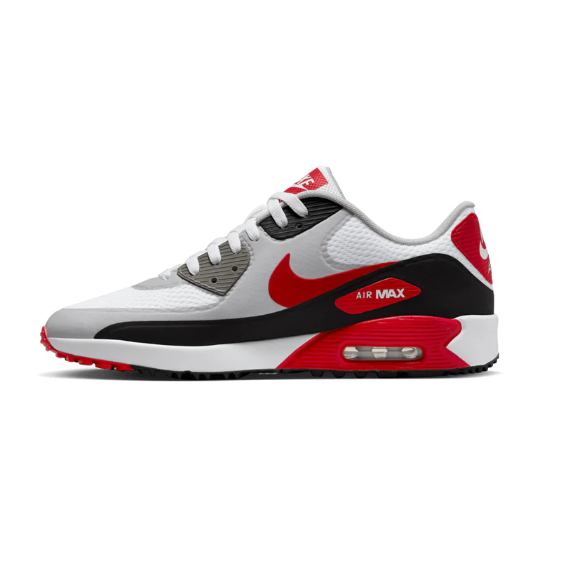 NIKE Air Max 90G Men's Spikeless Shoes (White/Red/Black) - Image 2