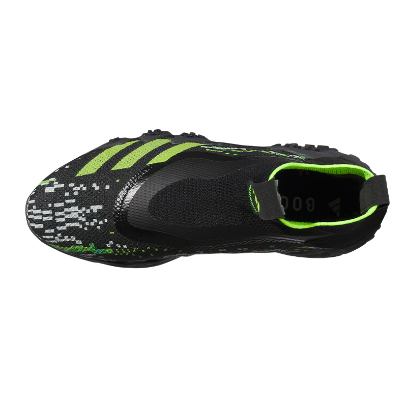 ADIDAS Codechaos Laceless Glitch Spikeless Shoes (Black/Lemon/Grey) - Image 3