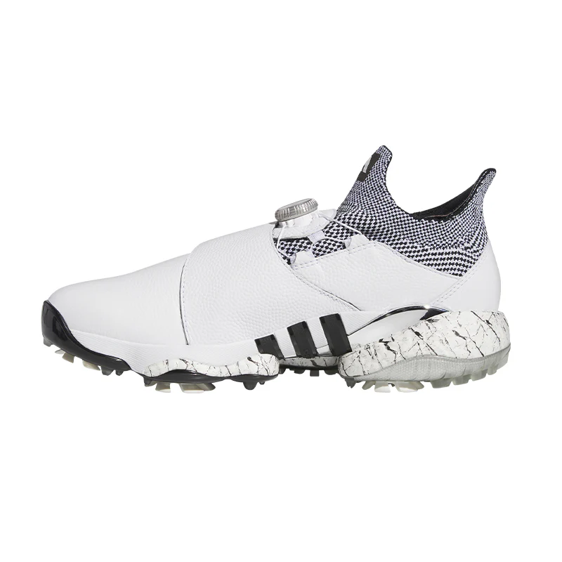 ADIDAS Tour360 Twin BOA Men's Spikeless Shoes (White/Black/Silver) - Image 2
