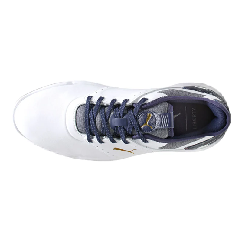 PUMA IGNITE ELEVATE Men's Spikeless Shoes (White/Navy) - Image 3