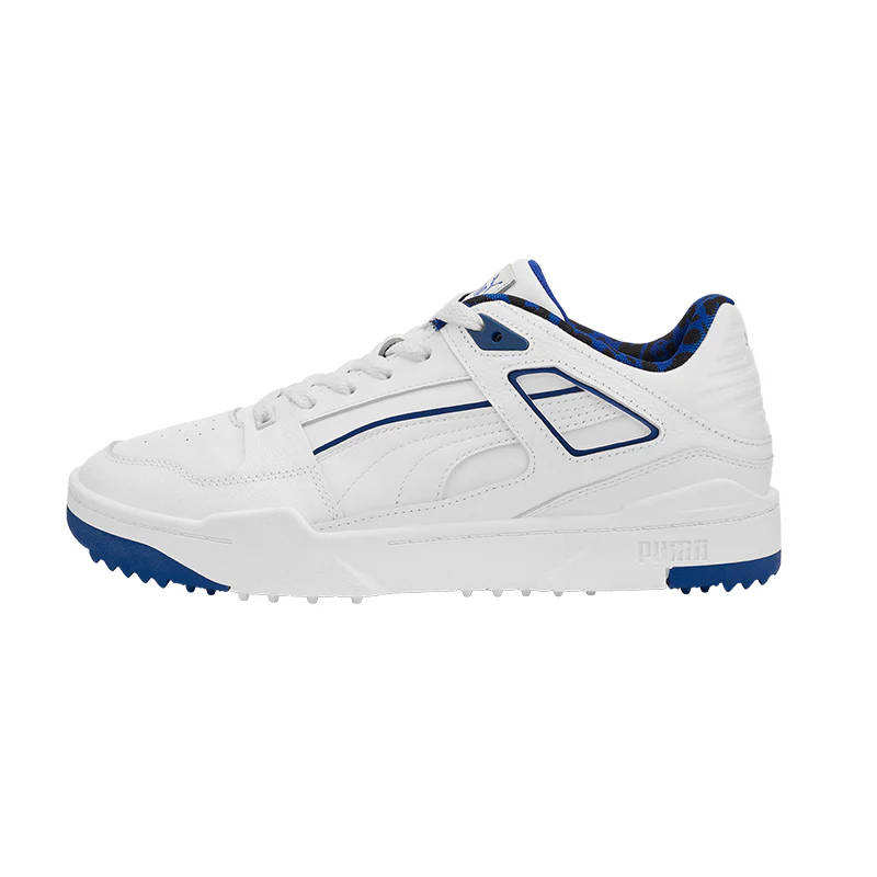 PUMA Hoops Slipstream G Men's Spikeless Shoes (White/Royal) - Image 2