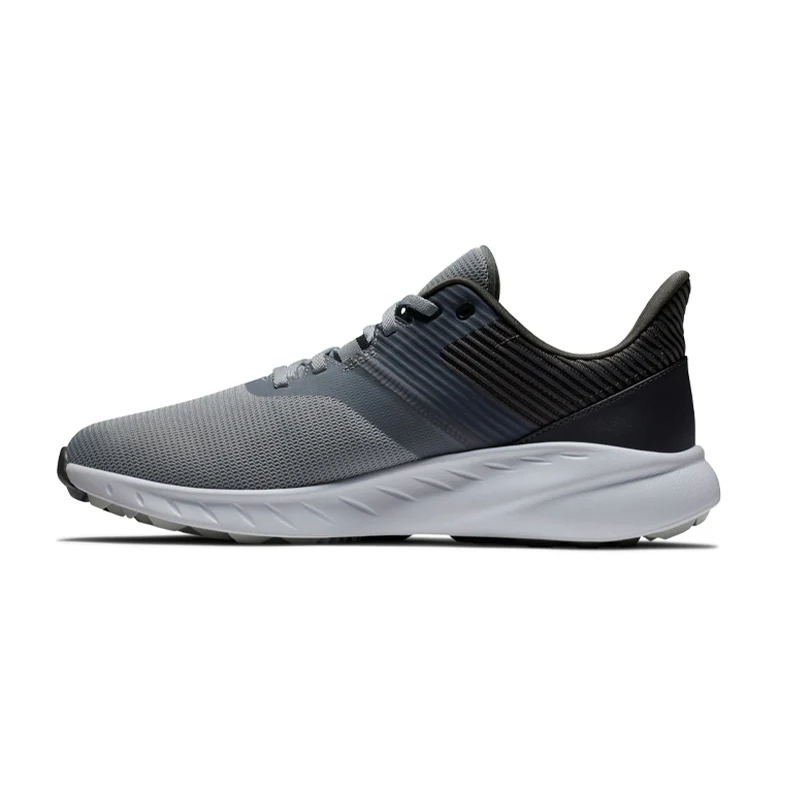 FOOTJOY Flex Lace Men's Spikeless Shoes (Grey/Cha/White) - Image 2