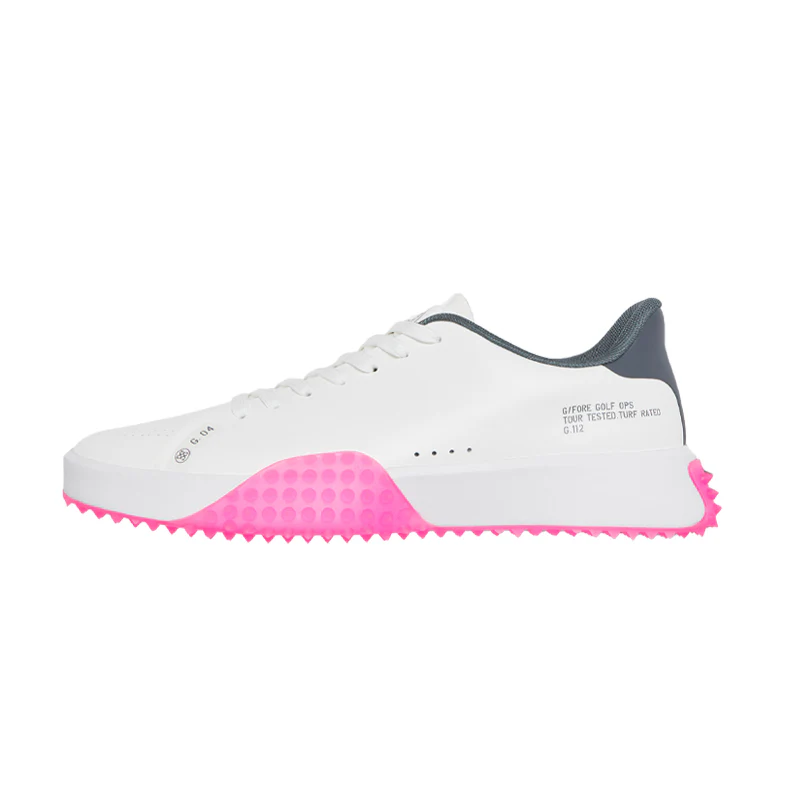 GFORE G.112 Men's Spikeless Shoes (Snow/Pink) - Image 2