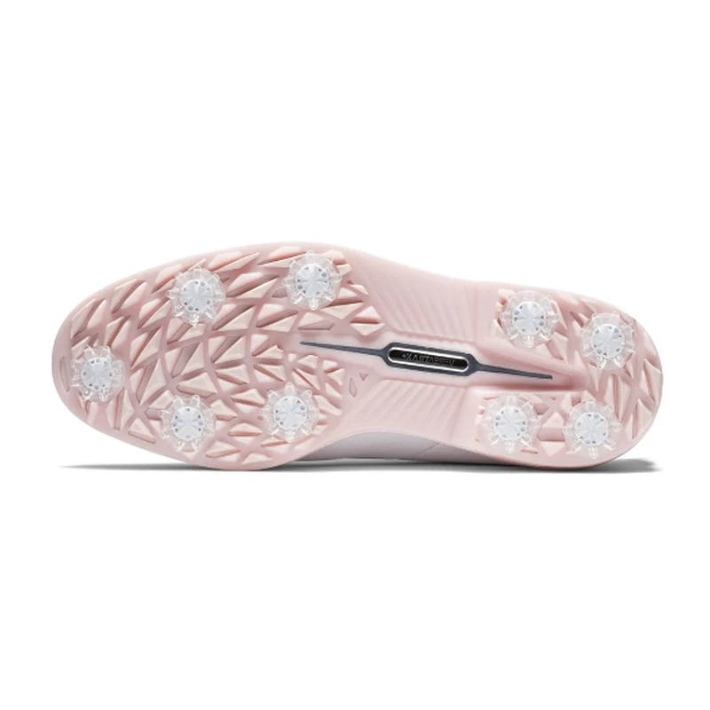 FOOTJOY Pastels Lace Men's Spikeless Shoes (White/White/Pink) - Image 4