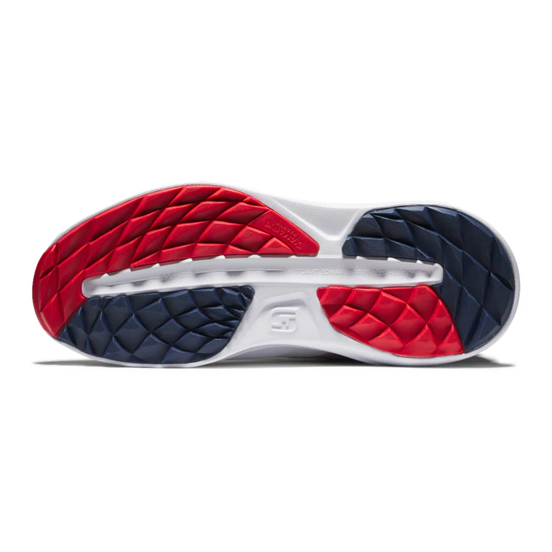 FOOTJOY Flex SL Men's Spikeless Shoes (White/Navy/Red) - Image 4