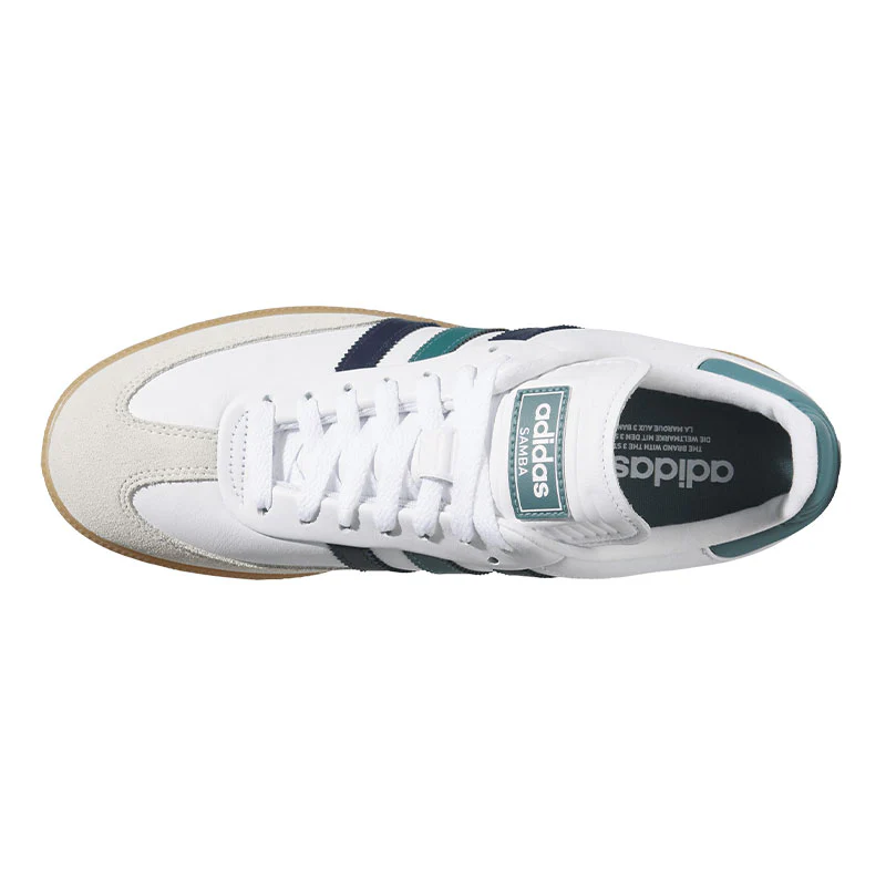 ADIDAS Samba Unisex Spikeless Shoes (White/Indigo/Preloved Ink) - Image 3
