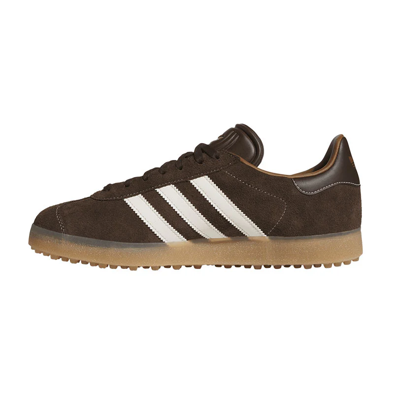 ADIDAS Gazelle Unisex Spikeless Shoes (Brown/White/Gum) - Image 2
