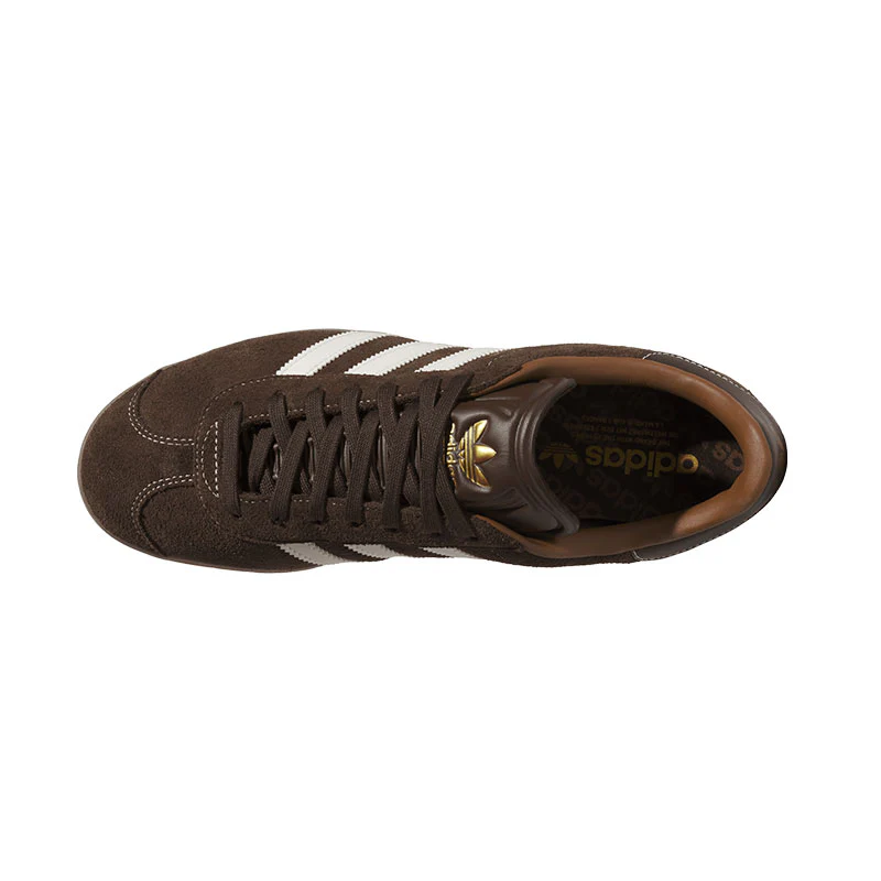 ADIDAS Gazelle Unisex Spikeless Shoes (Brown/White/Gum) - Image 3