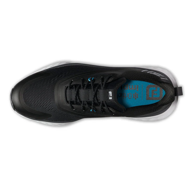 FOOTJOY Quantum Textile Men's Spikeless Shoes (Black/White) - Image 3