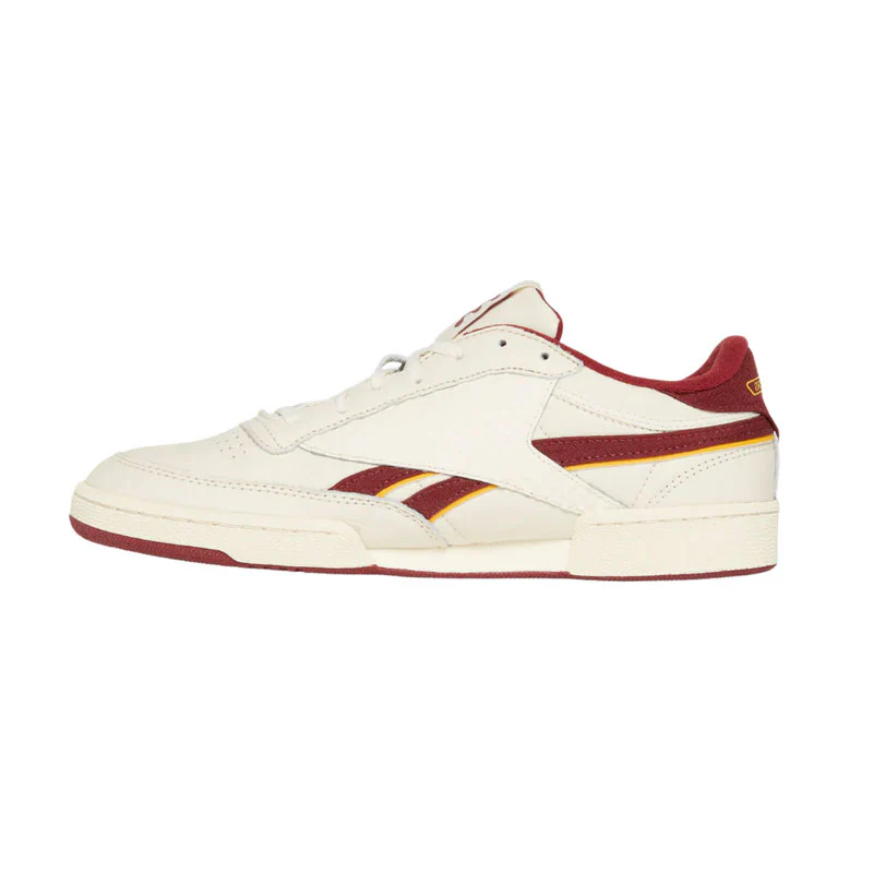 MANORS x Reebok Club C Revenge Men's Spikeless Shoes (Beige/Burgundy) - Image 2