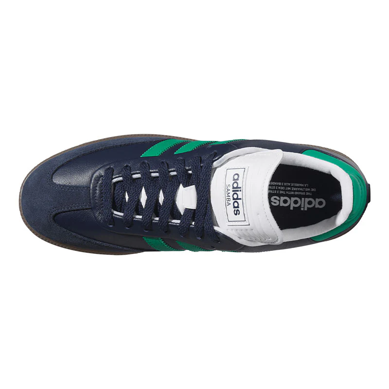 ADIDAS Samba Men's Spikeless Shoes (Indigo/Green) - Image 3