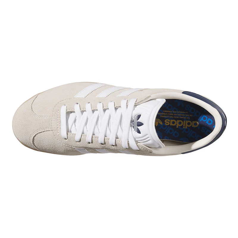 ADIDAS Gazelle Men's Spikeless Shoes (Beige/Blue) - Image 3