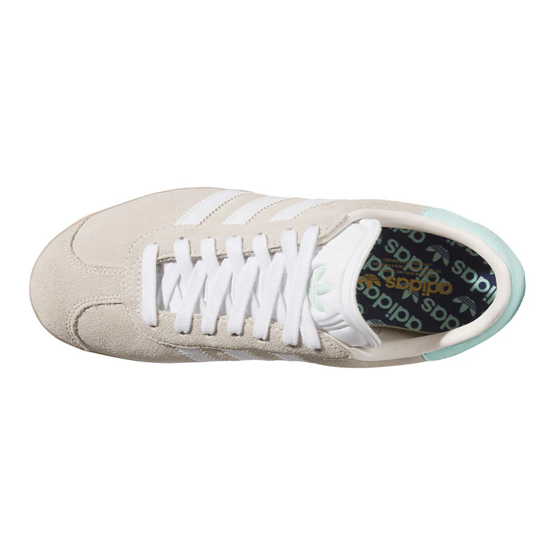 ADIDAS Gazelle Women's Spikeless Shoes (Beige/Mint) - Image 3