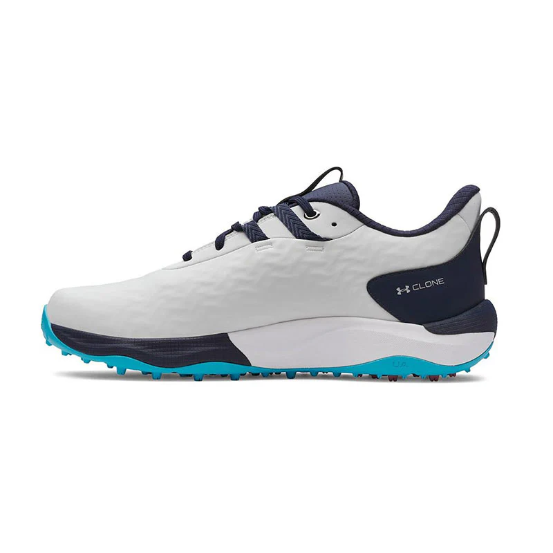 UNDER ARMOUR Drive Pro Clone LE Men's Spiked Shoes (Grey/Navy/Silver) - Image 2