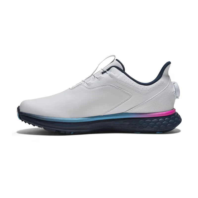 FOOTJOY FJ Pulse Men's BOA Spiked Shoes (White/Navy/Pink) - Image 2