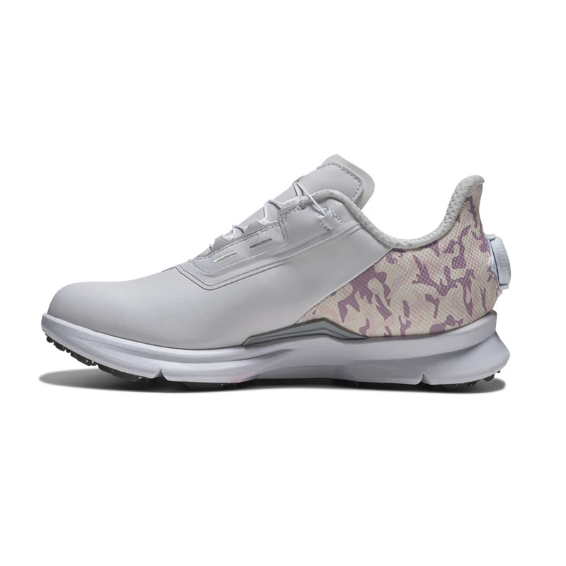 FOOTJOY FJ Fuel BOA Women's Spikeless Shoes (White/Pink/Purple) - Image 2