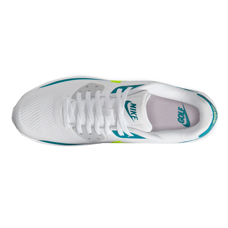 NIKE Air Max 90 G Men's Spikeless Shoes (White/Yellow/Blue) - Image 3