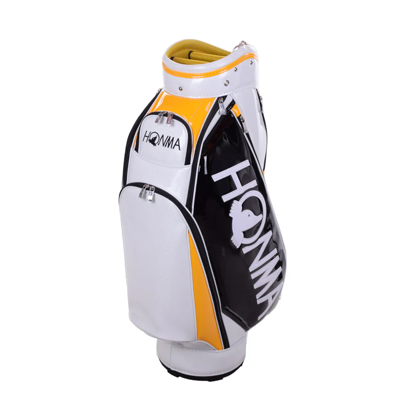 HONMA Pro Replica 9.5" Caddie Bag (White/Orange) - Image 2