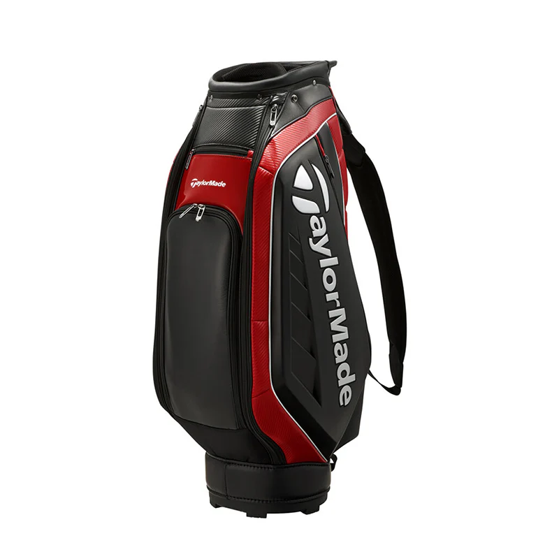 TAYLORMADE 9.5" Auth-Tech Cart Bag (Black/Red) - Image 2