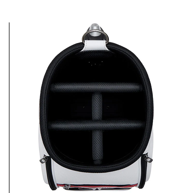 TAYLORMADE 9.5" Auth-Tech Cart Bag (White/Navy/Red) - Image 4