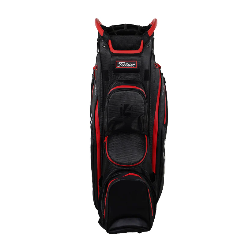 TITLEIST Cart 14 StaDry Cart Bag (Black/Black/Red) - Image 3