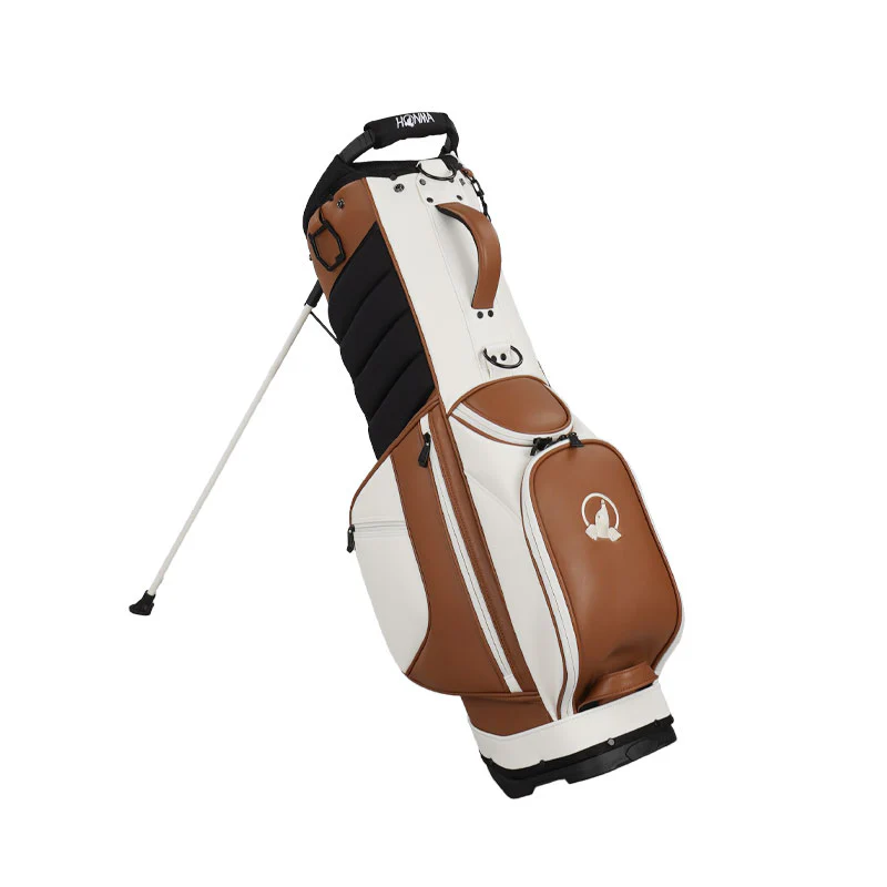 HONMA CB12507 8.5" Stand Bag (Camel/White/Black) - Image 2